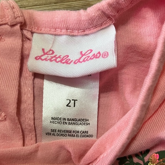 Little Lass, Vintage Floral Pink/Green 3 piece outfit set, size 2T - Picture 5 of 8